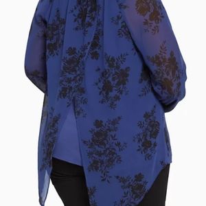 Torrid floral print chiffon tulip back top, plus size 00